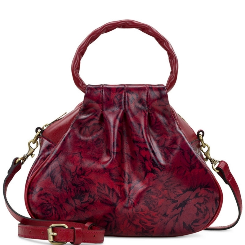 Nwt new Patricia Nash Milburn crossbody roses leather Ret$199